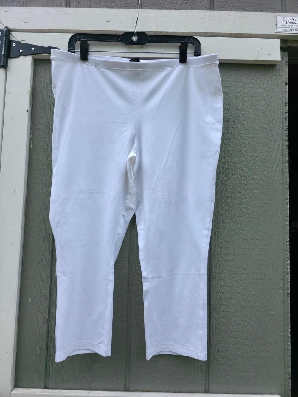 HUE White Ponte Capri Pants XL #CAP15 - Picture 2 of 9